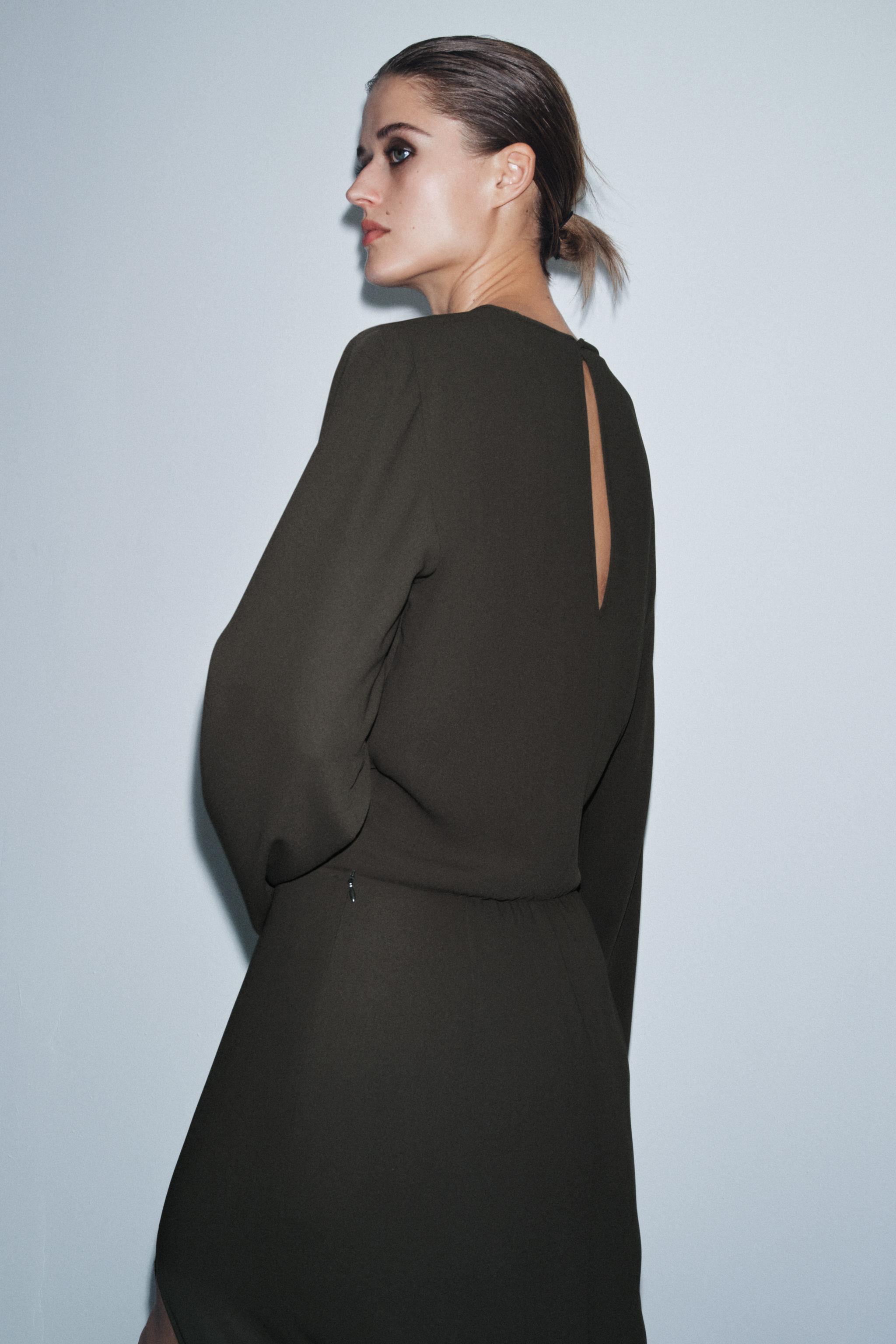 ROBE MI-LONGUE À PLIS ZW COLLECTION